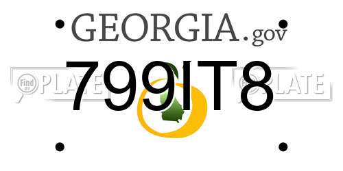 799IT8 Georgia License Plate