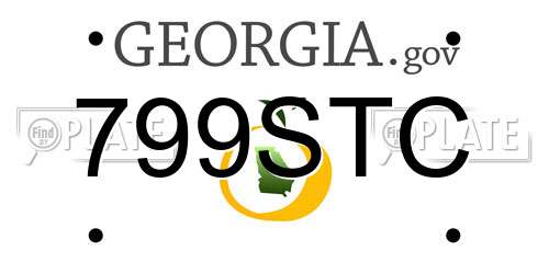 799STC Georgia License Plate