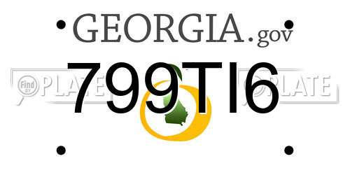 799TI6 Georgia License Plate