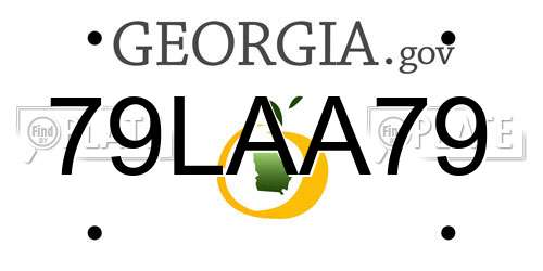 79LAA79 Georgia License Plate
