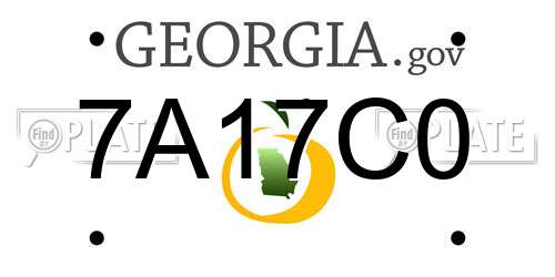 7A17C0 Georgia License Plate