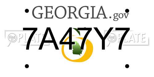 7A47Y7 Georgia License Plate