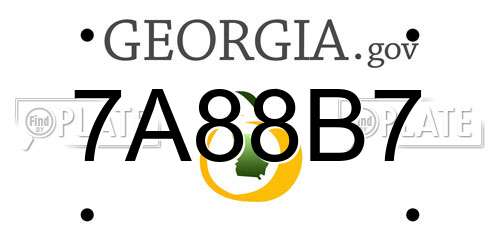 7A88B7 Georgia License Plate