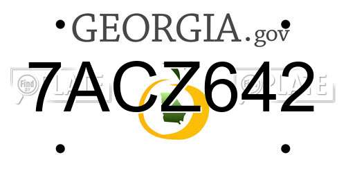 7ACZ642 Georgia License Plate