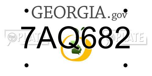 7AQ682 Georgia License Plate