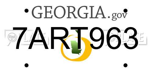 7ART963 Georgia License Plate