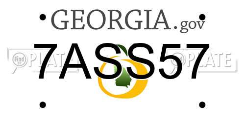 7ASS57 Georgia License Plate