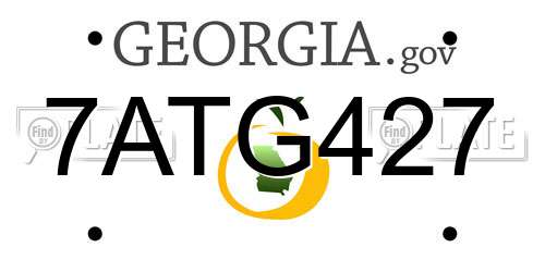 7ATG427 Georgia License Plate