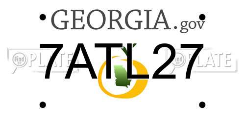 7ATL27 Georgia License Plate