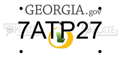 7ATP27 Georgia License Plate