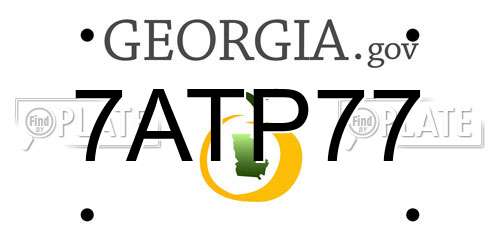 7ATP77 Georgia License Plate