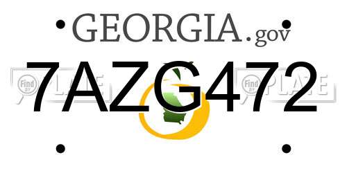 7AZG472 Georgia License Plate