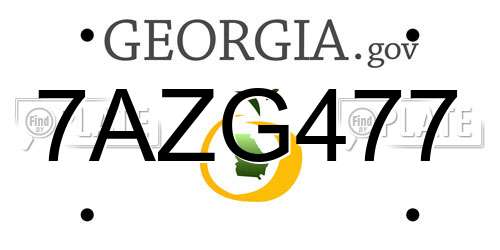 7AZG477 Georgia License Plate