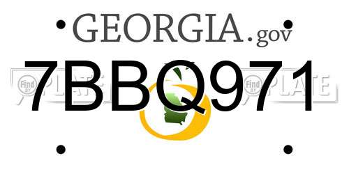 7BBQ971 Georgia License Plate