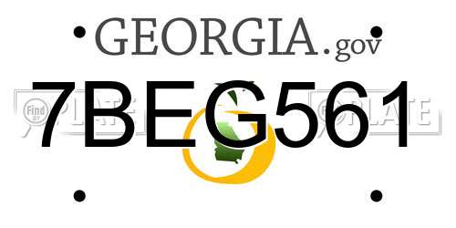 7BEG561 Georgia License Plate