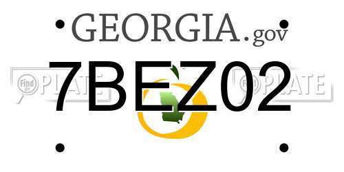 7BEZ02 Georgia License Plate