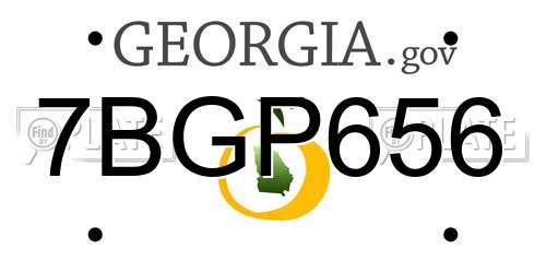 7BGP656 Georgia License Plate