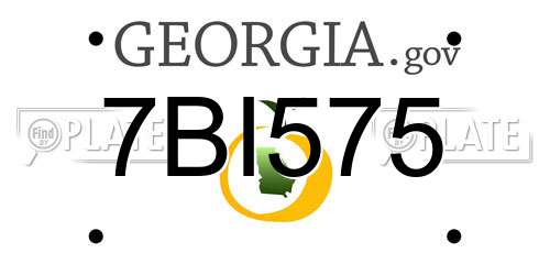 7BI575 Georgia License Plate