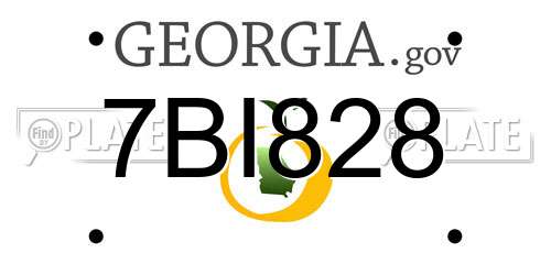 7BI828 Georgia License Plate