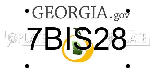 7BIS28 Georgia License Plate