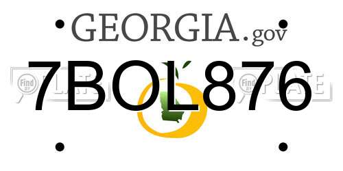 7BOL876 Georgia License Plate