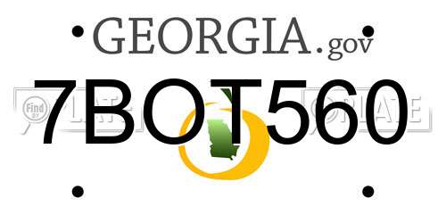 7BOT560 Georgia License Plate