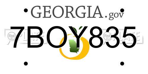 7BOY835 Georgia License Plate