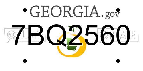 7BQ2560 Georgia License Plate