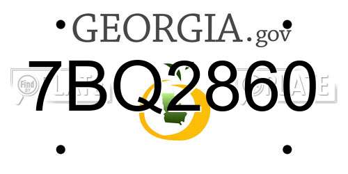 7BQ2860 Georgia License Plate