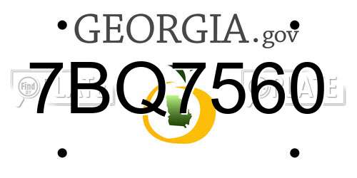 7BQ7560 Georgia License Plate