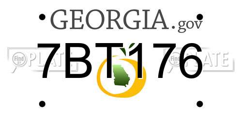 7BT176 Georgia License Plate