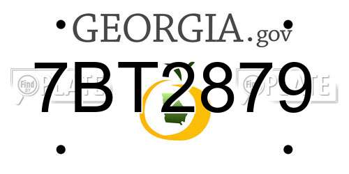 7BT2879 Georgia License Plate