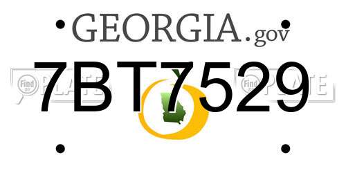 7BT7529 Georgia License Plate