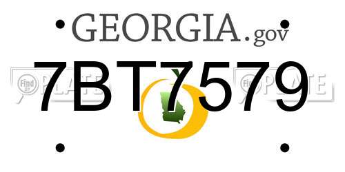 7BT7579 Georgia License Plate