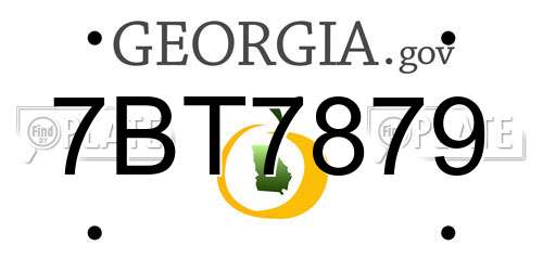 7BT7879 Georgia License Plate