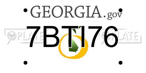7BTI76 Georgia License Plate