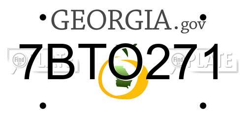7BTO271 Georgia License Plate