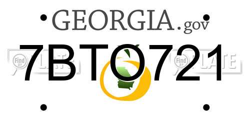 7BTO721 Georgia License Plate