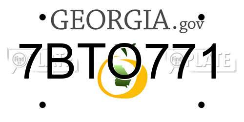 7BTO771 Georgia License Plate