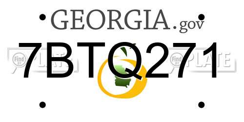 7BTQ271 Georgia License Plate