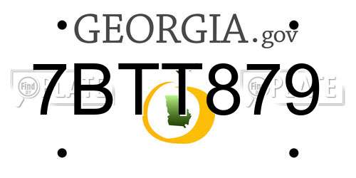 7BTT879 Georgia License Plate