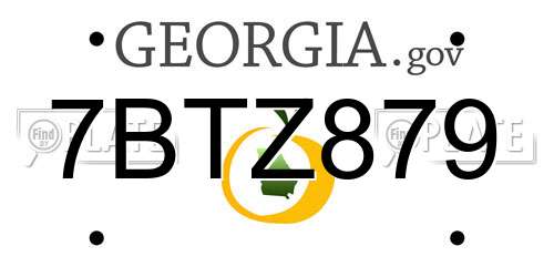 7BTZ879 Georgia License Plate