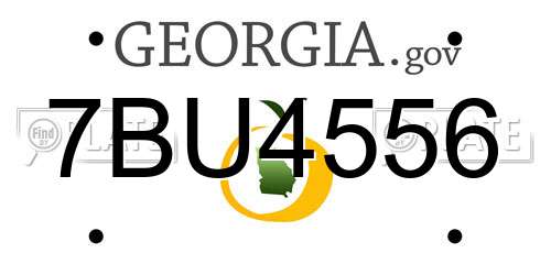 7BU4556 Georgia License Plate