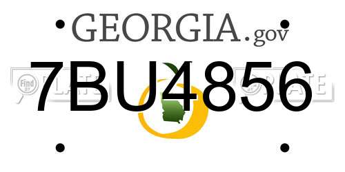 7BU4856 Georgia License Plate