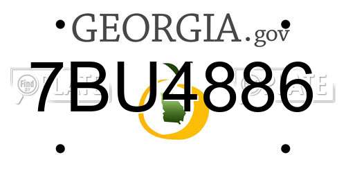 7BU4886 Georgia License Plate