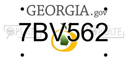 7BV562 Georgia License Plate