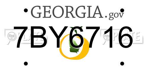 7BY6716 Georgia License Plate