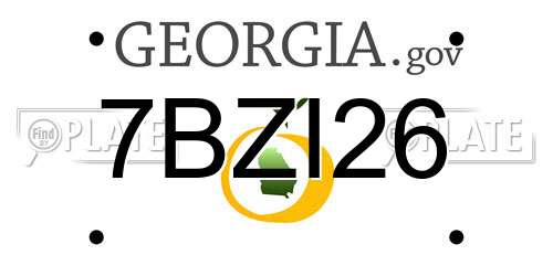 7BZI26 Georgia License Plate