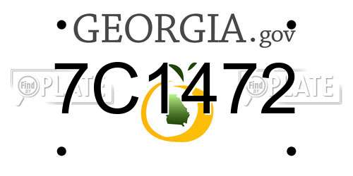 7C1472 Georgia License Plate