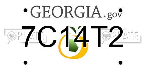 7C14T2 Georgia License Plate